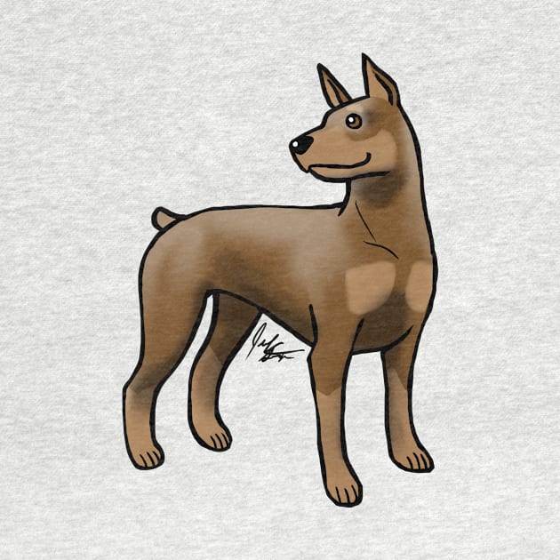 Dog - Doberman Pinscher - Brown and Tan by Jen's Dogs Custom Gifts and Designs